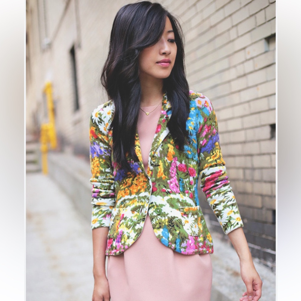 Anthropologie Floral Blazer - Multicolor